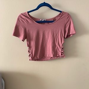 Pink crop top